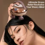 Auto-Timer Waterproof Electric Head Massager Red Light Scalp Stress Relax