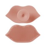 LMZ332 Lip Shape Face Scrub Brush Silicone Cleansing Brush for Face