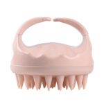 LMZ333 Wholesale Wheat Straw Silicone Scalp Massager Shampoo Brush Hair Scrubber