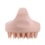 LMZ333 Wholesale Wheat Straw Silicone Scalp Massager Shampoo Brush Hair Scrubber