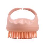 LMZ347 Wholesale Wheat Straw Nylon Bristle Hair Detangling Brush Scalp Stimulator Massager