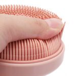 LMZ351 Wholesale Silicone Body Scrubber Shower Bath Brush with Long Handle