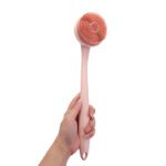 LMZ351 Wholesale Silicone Body Scrubber Shower Bath Brush with Long Handle