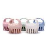 LMZ355 Long Bristles Wheat Straw Silicone Scalp Massager Hair Massage Brush for Hair Growth