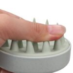 LMZ364 Wholesale Wheat Straw Silicone Scalp Massager Hair Shampoo Brush for All Hair Types