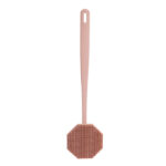 LMZ373 Wholesale Long-handled Octagonal Silicone Body Scrubber Shower Brush